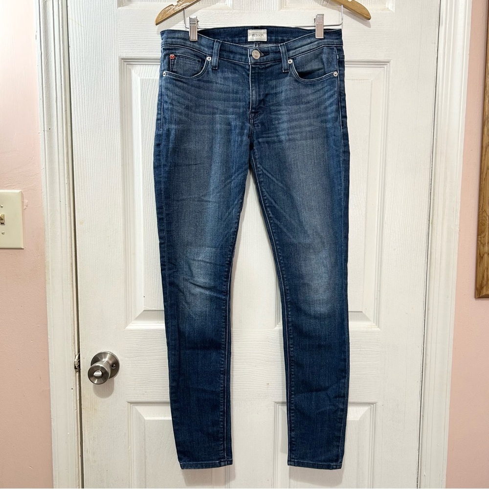 Hudson Women's Jeans Denim Dark Blue Krista Super Skinny. Size 28